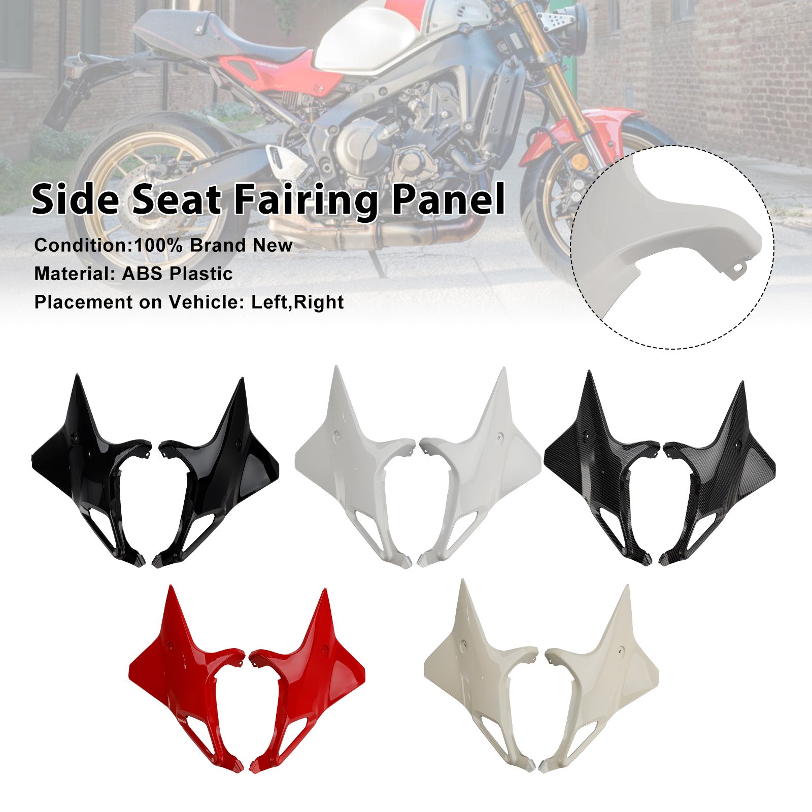Capot de panneau de carénage de siège latéral Yamaha XSR 900 XSR900 2022-2025