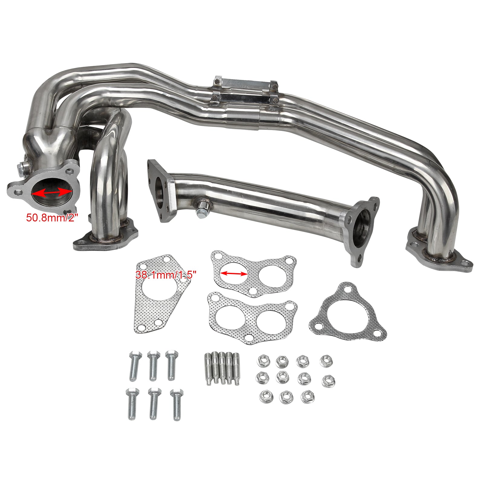 Cabeçalho de escape FIT IMPREZA WRX/STI GDB GG EJ20/EJ25 02-06 Aço inoxidável