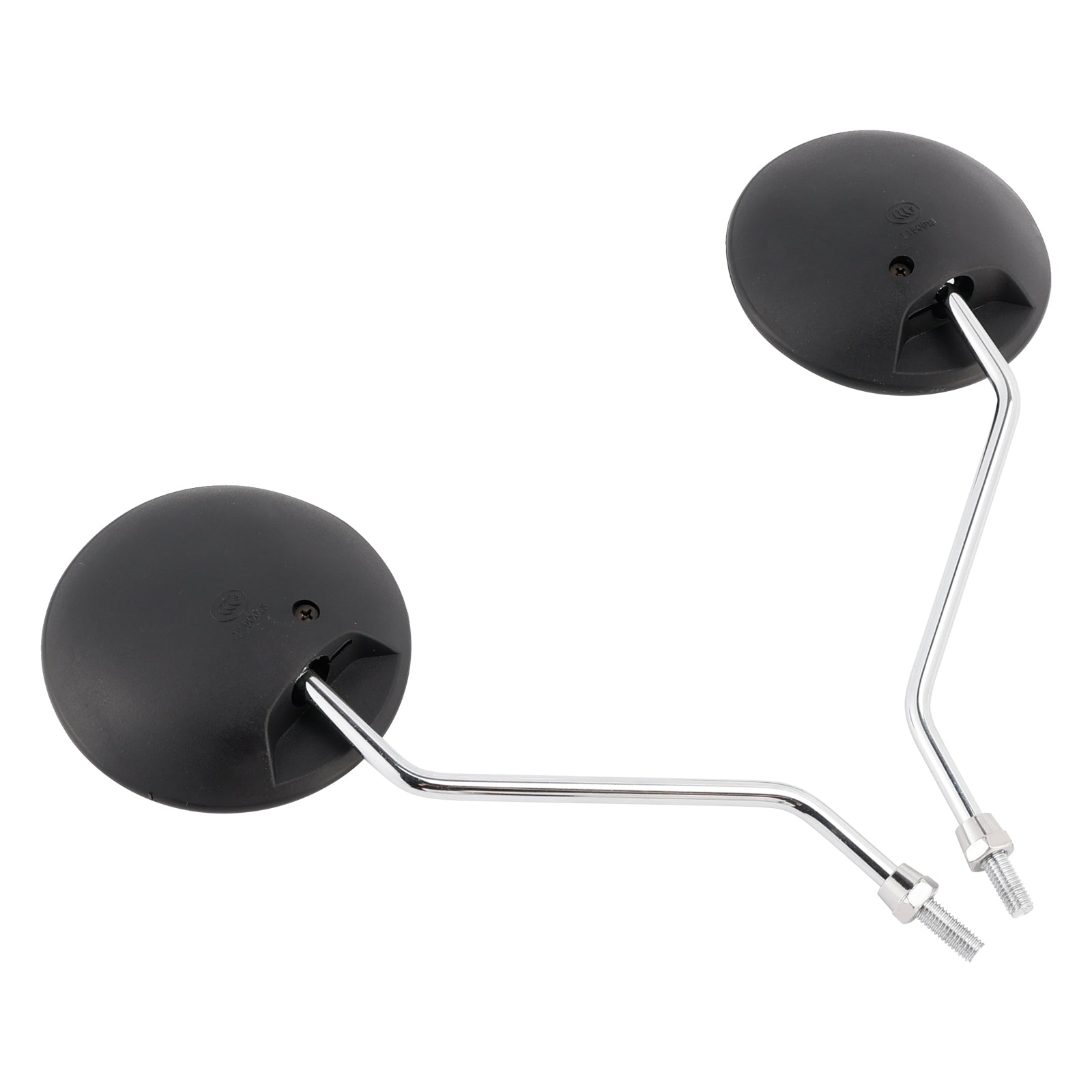 Okrúhla čierna s chrómovým zrkadlom 8 mm pre honda na/nc/nn/nq/nx/pa/se/tg50 c70