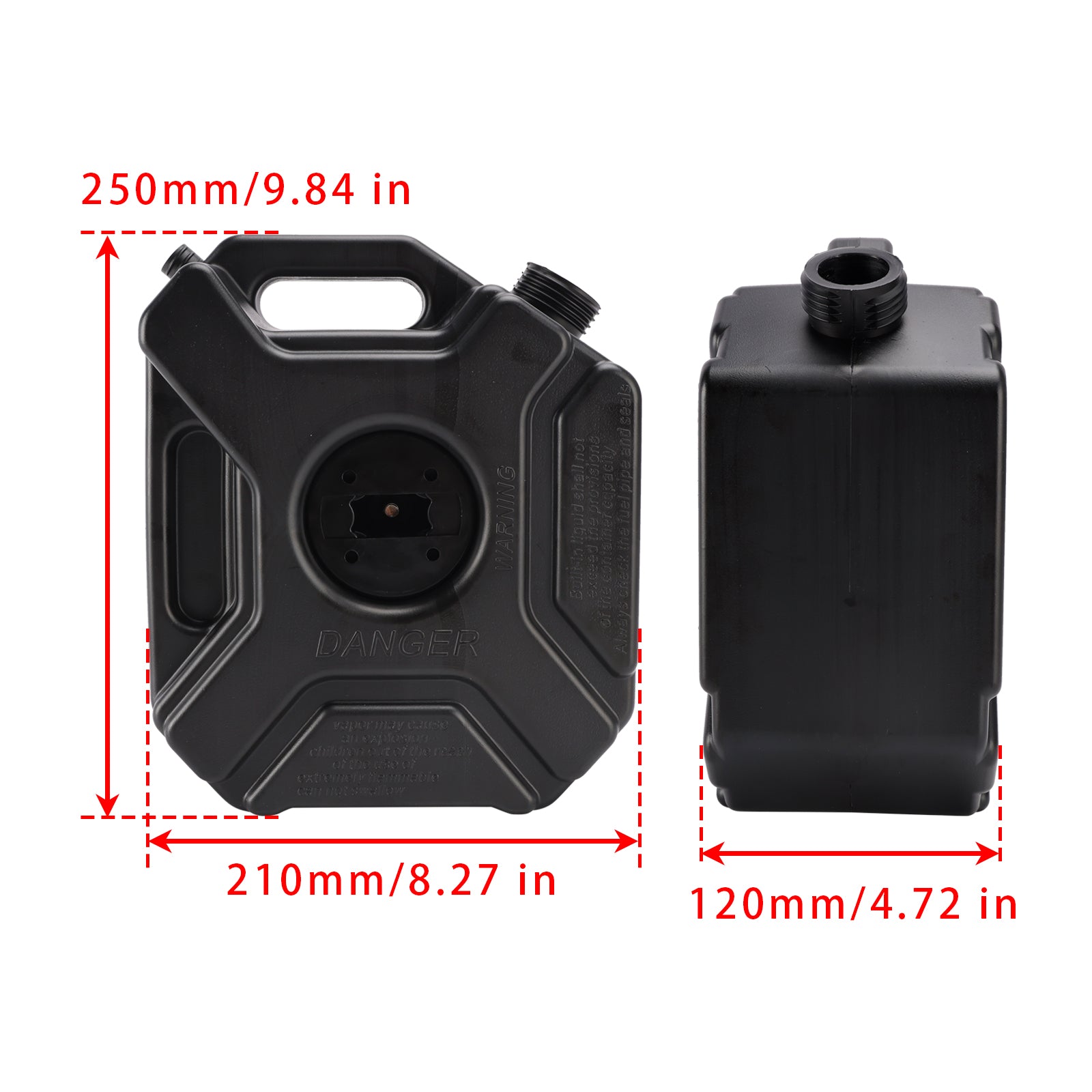 3L Oil Gas Container Anti-static Jerry Can Fuel Tank Black For Touring Adventure