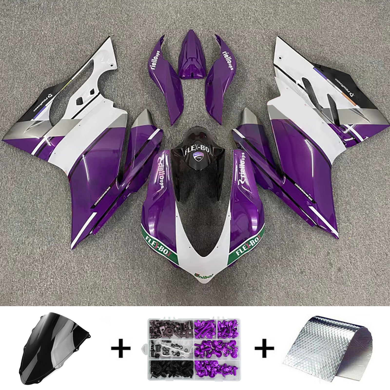 2015-2020 Ducati 1299 Injeksjon Fairing Kit Bodywork Plast Abs