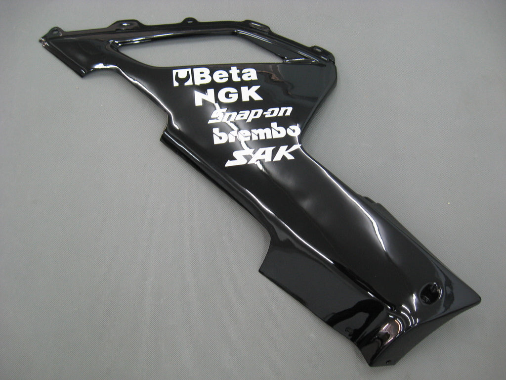 2007-2008 Kawasaki ZX6R ZX636 Amotopart Fairings Black White West Ninja Racing Customs Fairing