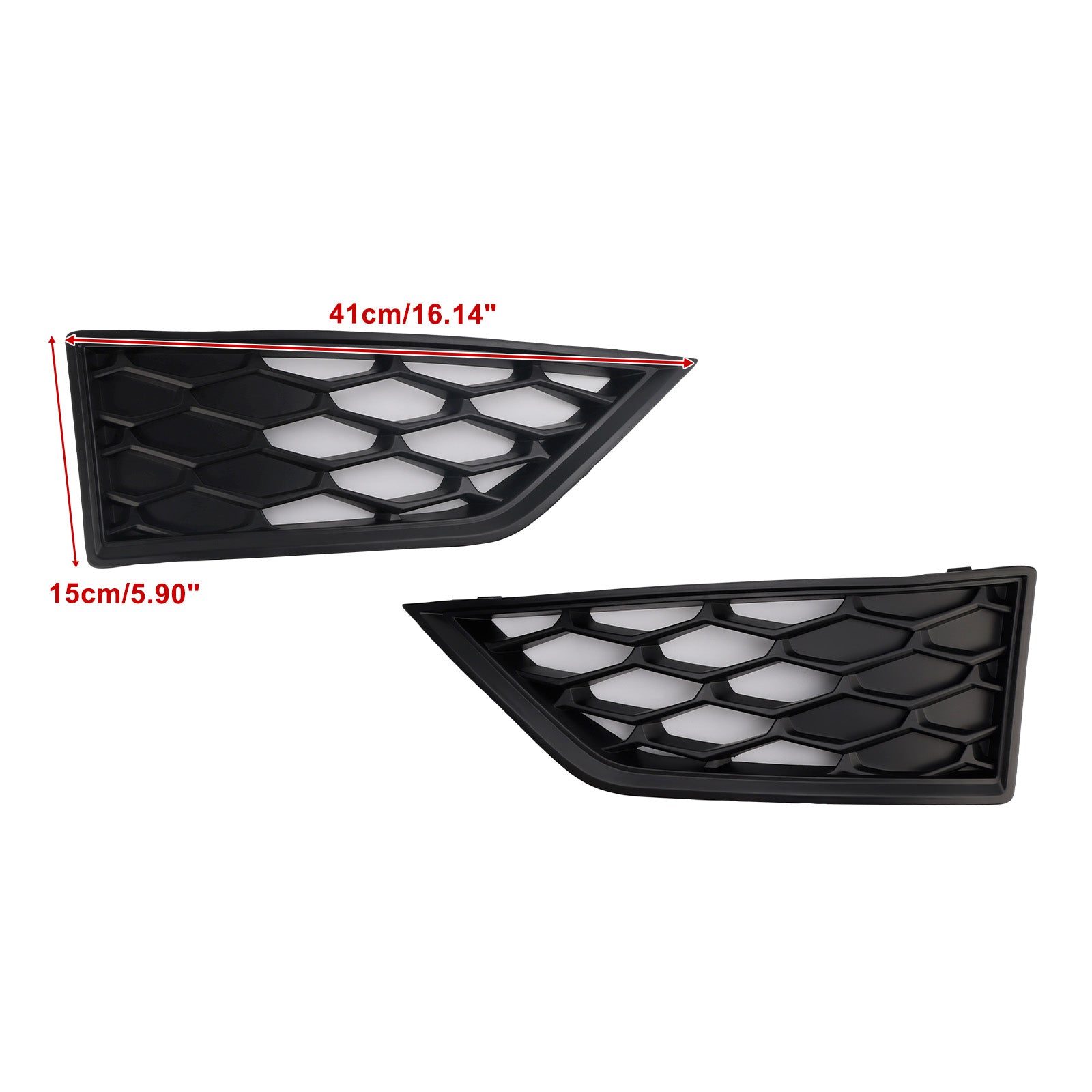 2012-2017 Seat Leon Cupra 5F Black Front Honeycomb Fog Light Grille Cover
