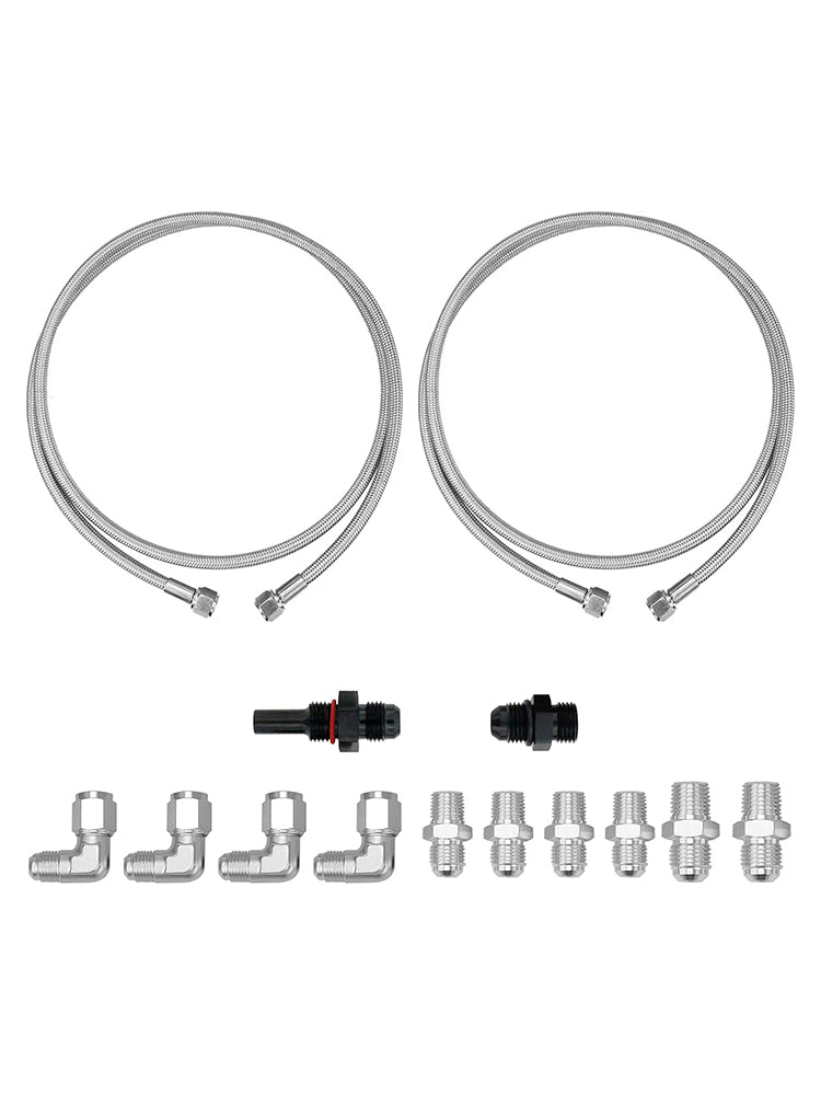 70" SS Braided Transmission Cooler Hose Line For Turbo 700R4-4L60-4L60E - 4L65E