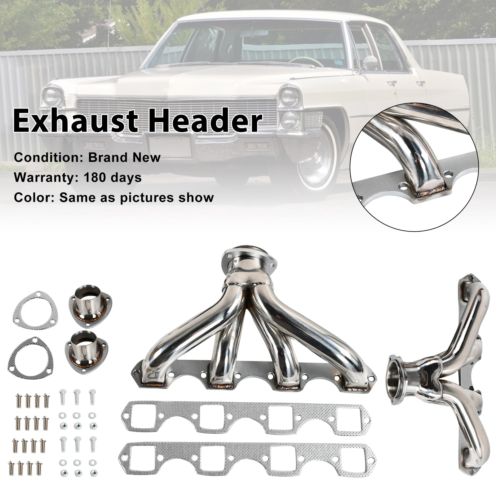 Exhaust Manifold Header Fit Cadillac Calais 1968-1976 Fit Chassis 1968-1974