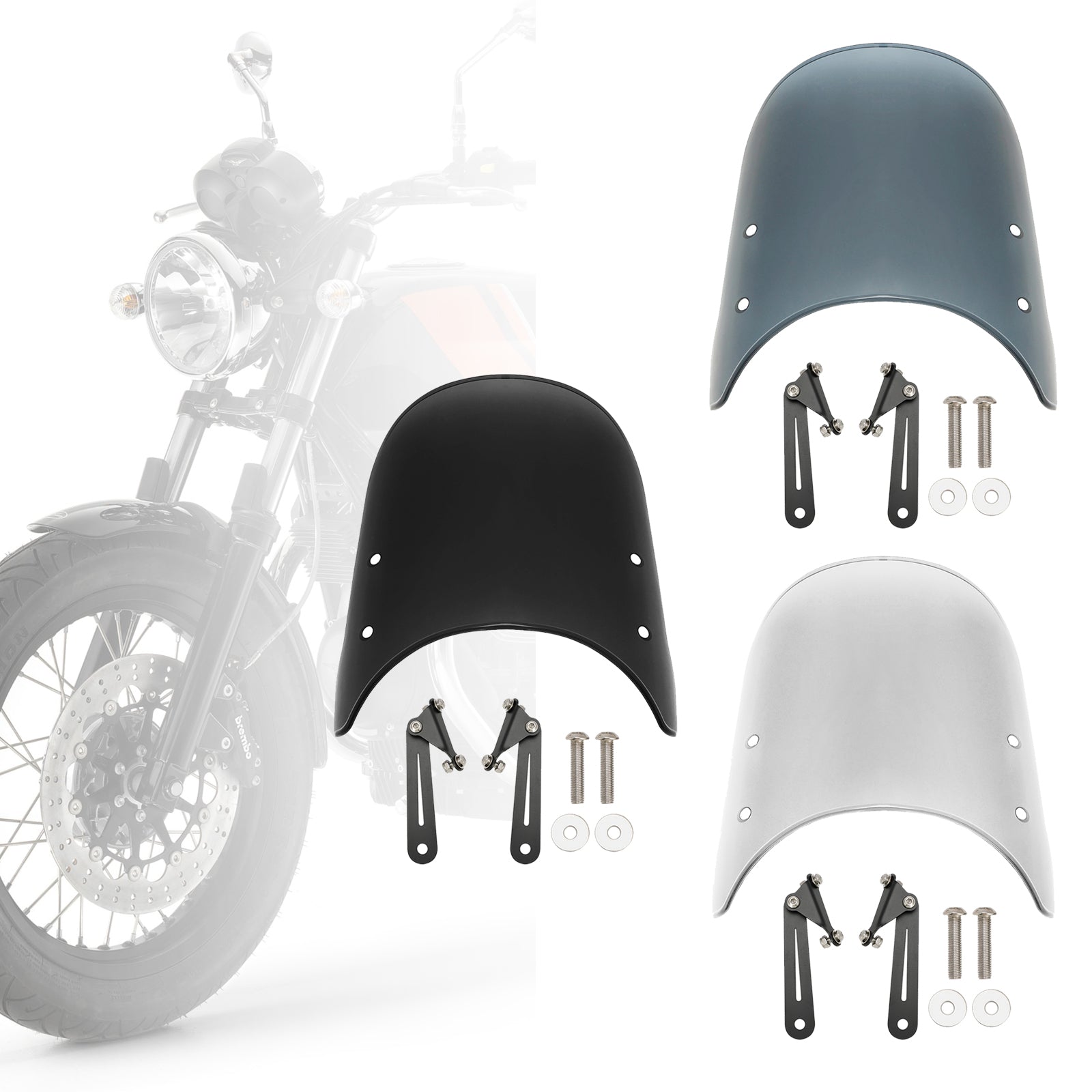 Windshield WindScreen fit for Scrambler 1200 XC XE 19-23 Street Twin 900 16-23