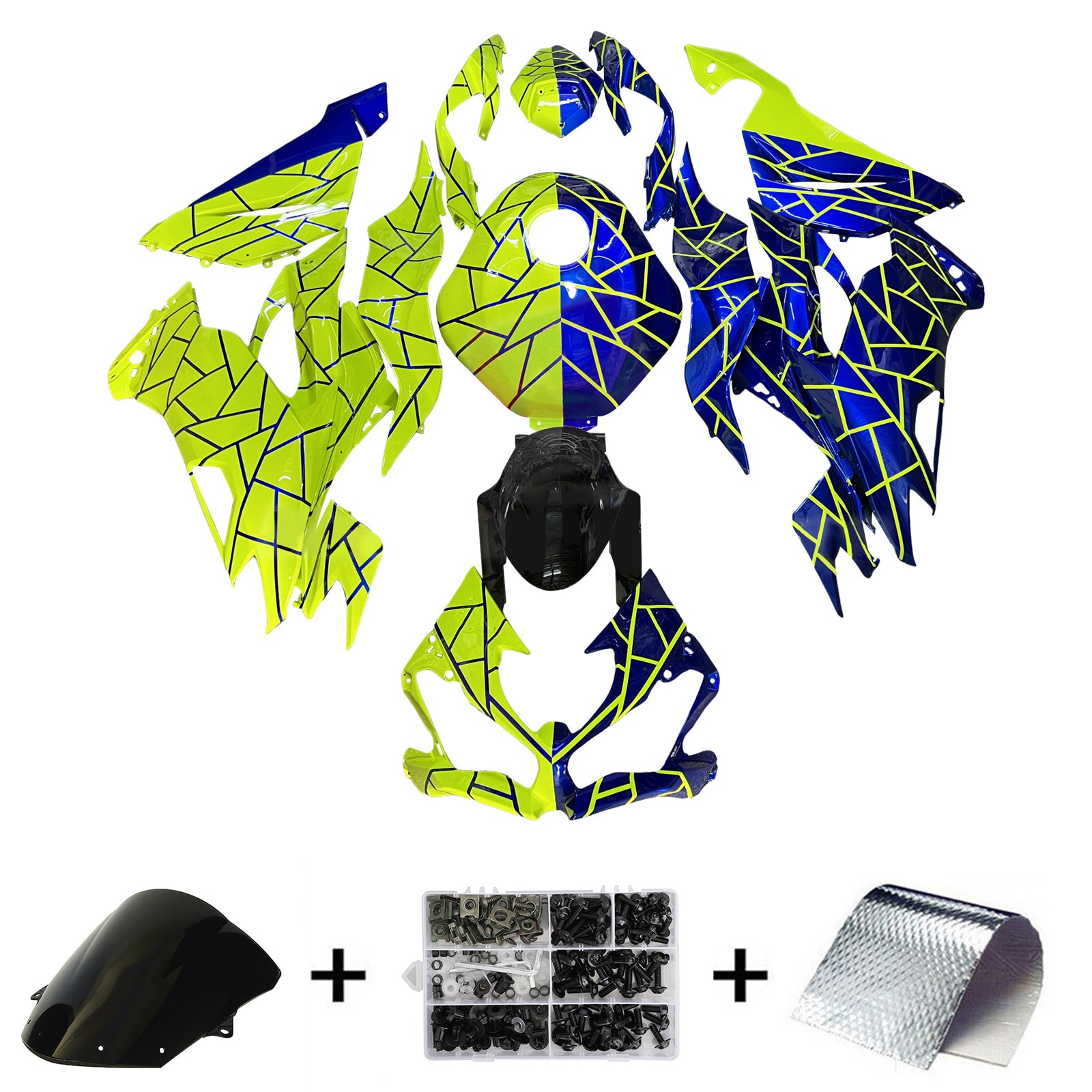 Kit de carénage d'injection Kawasaki ZX6R 2019-2023, carrosserie en plastique ABS