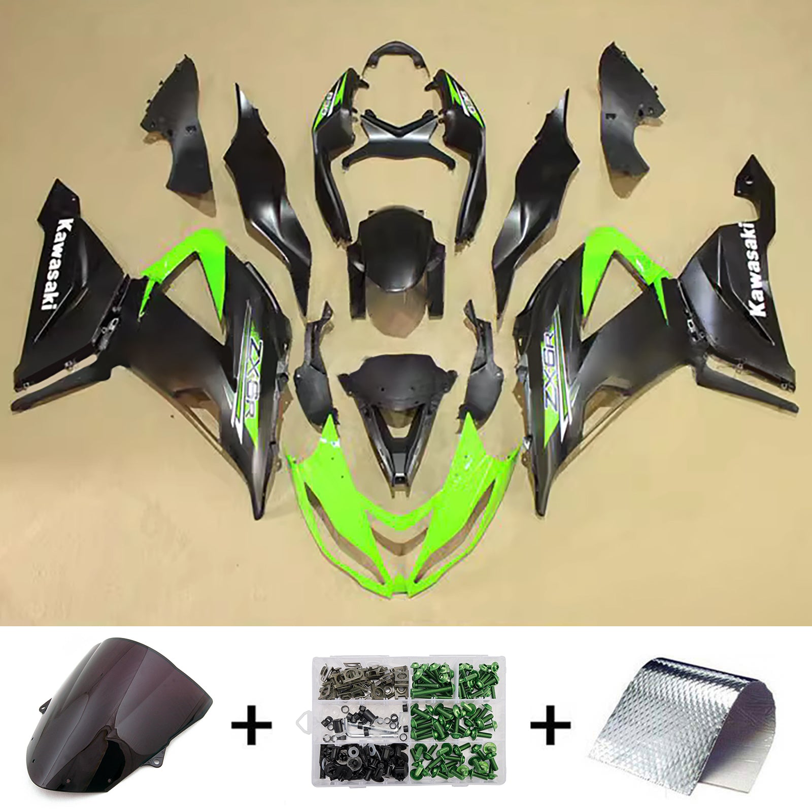 Injection Fairing Kit Bodywork Plastic ABS fit For Kawasaki ZX6R 636 2013-2018