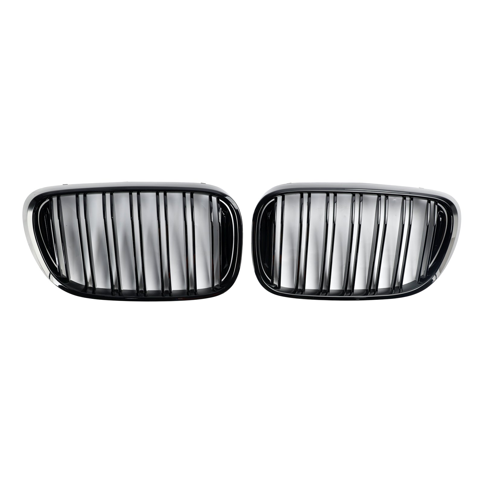 Black 2 Slat Front Kidney Grill Grille Fit For BMW 7 Series G11 G12 2016-18 Pre-LCI