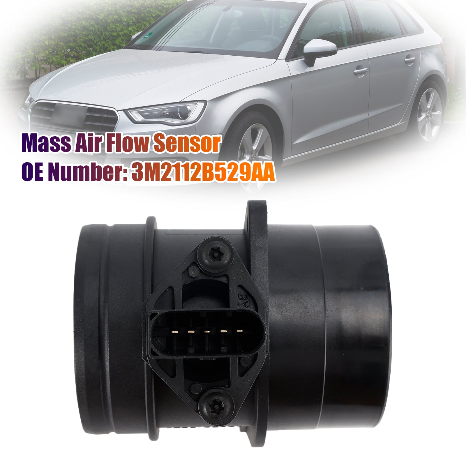 Luchtmassameter 3M2112B529AA Voor Ford VW Golf Audi A3 A4 Leon Octavia TDI