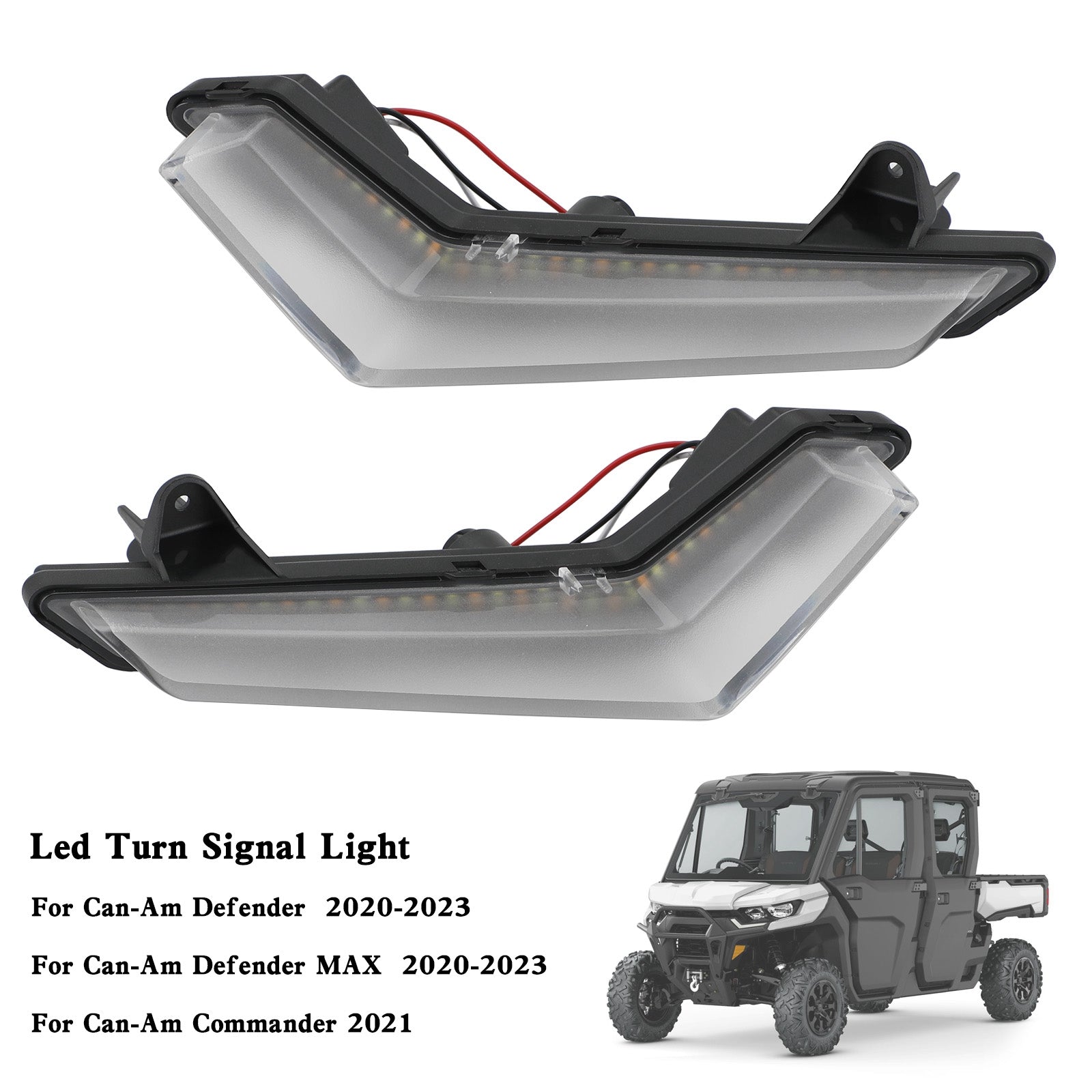 2020-2023 Can-Am Defender Max LED Front Turn Signals Light Daytime Running