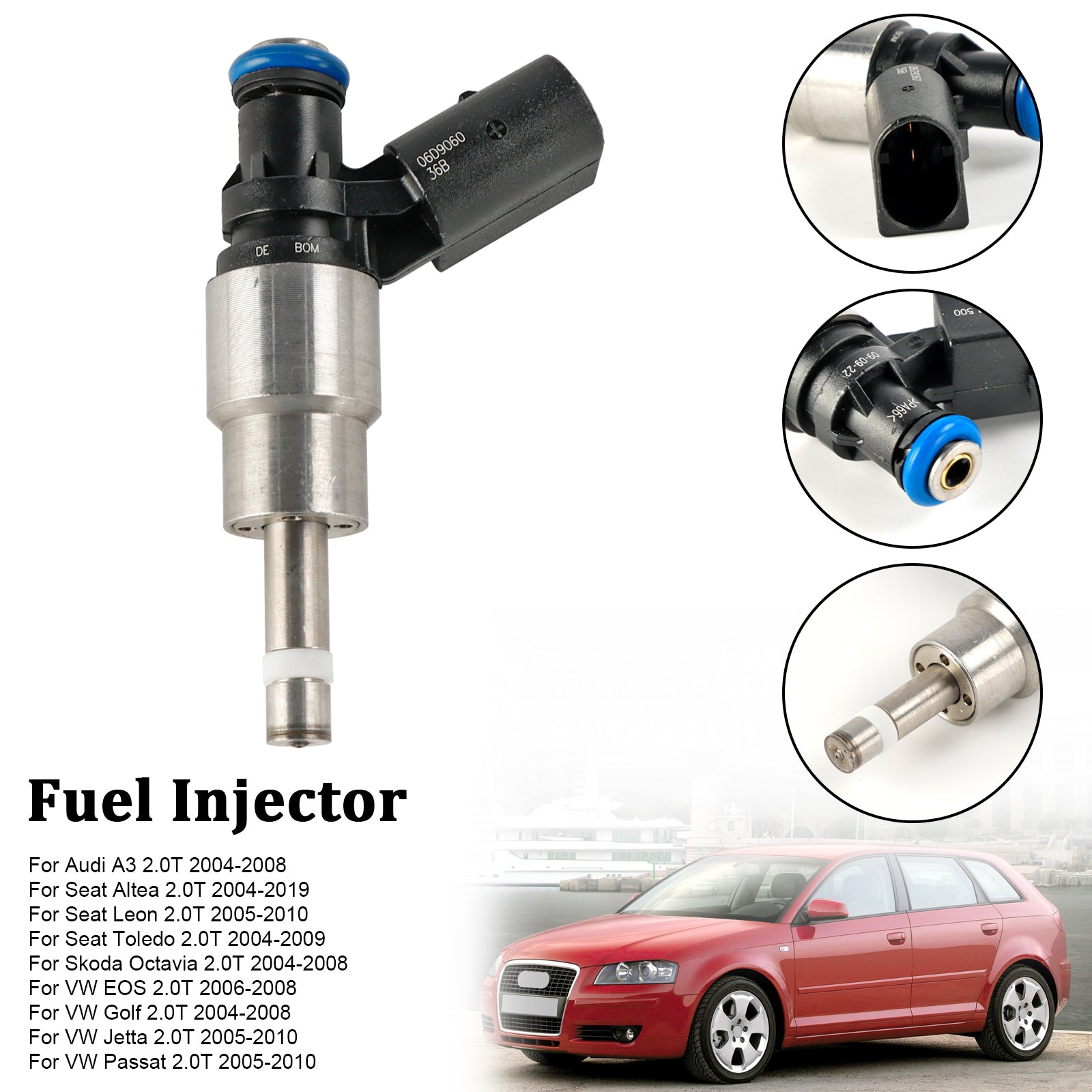 Injecteur de carburant 0261500011 adapté à Audi A4 Avant 8E5 2.0 FSI 02-04 06D906036B, 1 pièce