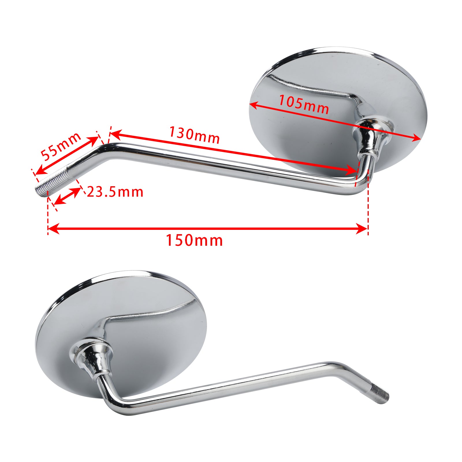 Chrome Mirror PAIR For Honda CT125 CT70 CT90 XL125 CT110 XL75 XL100 XL125 XL175