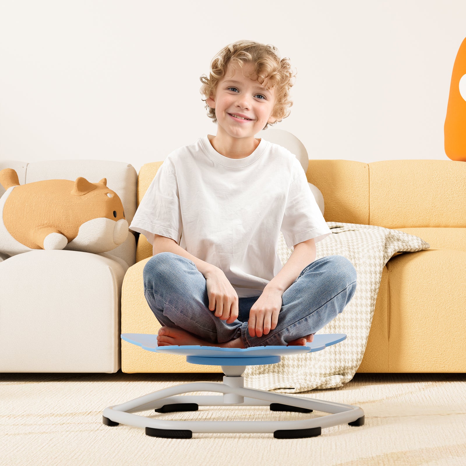 Asseyez-vous + spin 360 ° sensoriel rotation siège pivotant jouet enfants éléphant wobble chaise tabouret