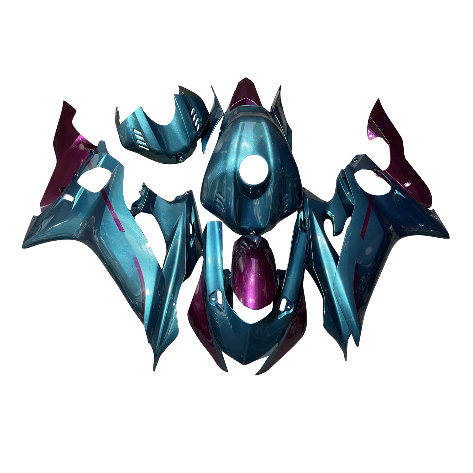 Kit de carenado de inyección, carrocería de plástico ABS apto para Yamaha YZF-R6 2017-2023