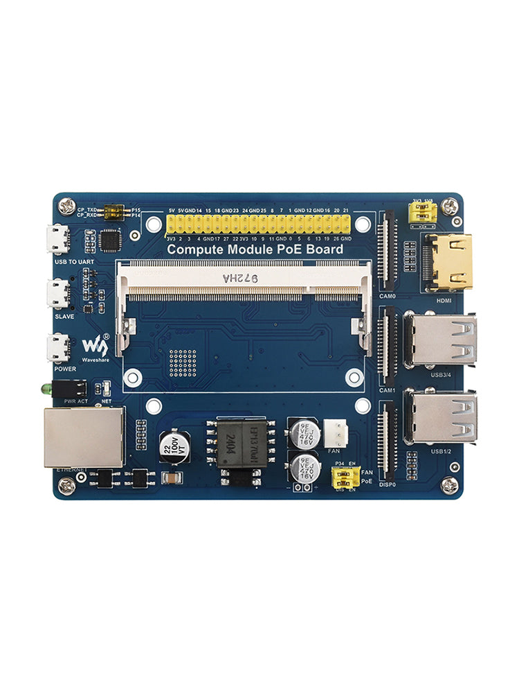 Carte d'extension de Module de calcul Raspberry Pi CM4S/CM3, plinthe, alimentation POE