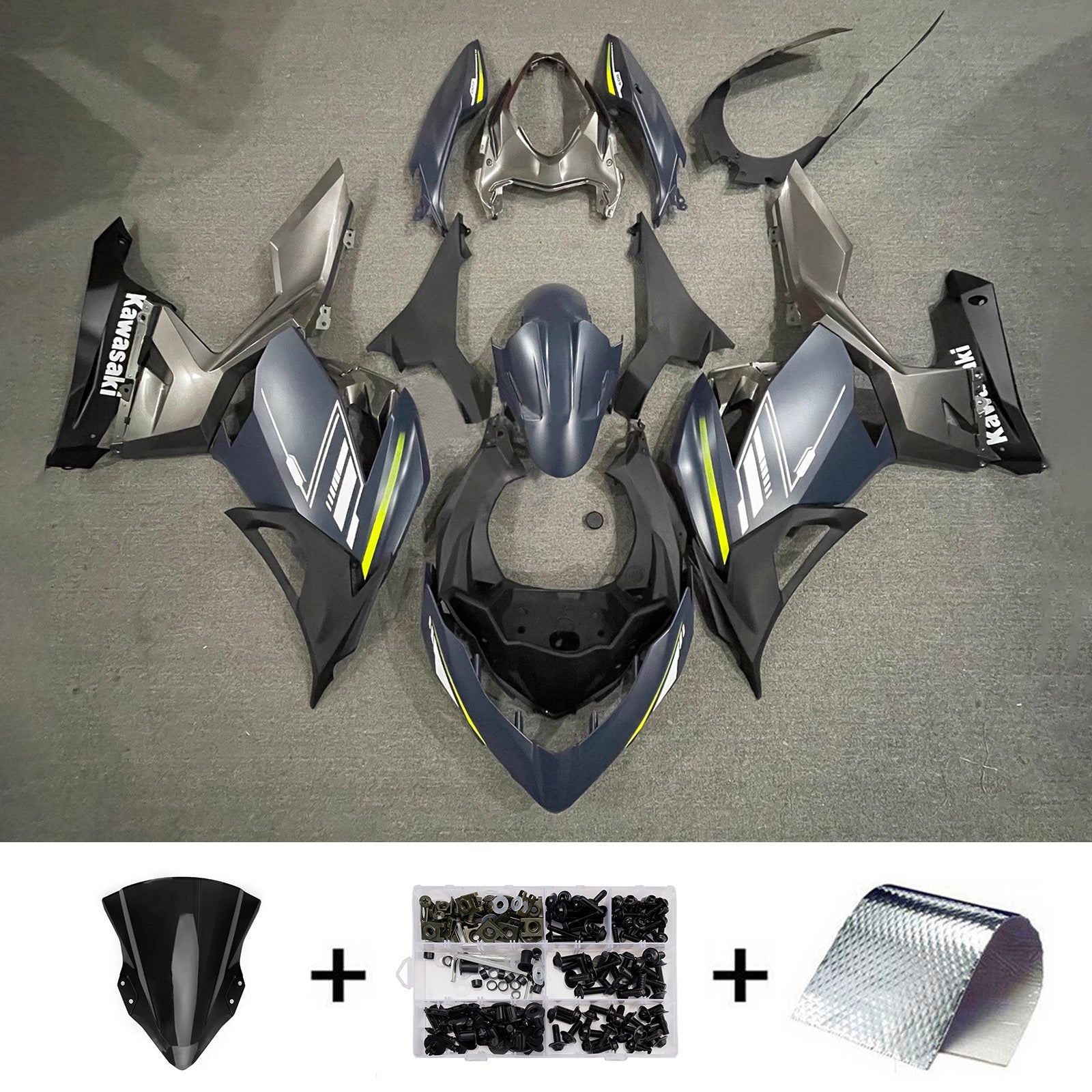Kit carena iniezione carrozzeria in plastica ABS adatta per Kawasaki EX400 Ninja400 2018-2024