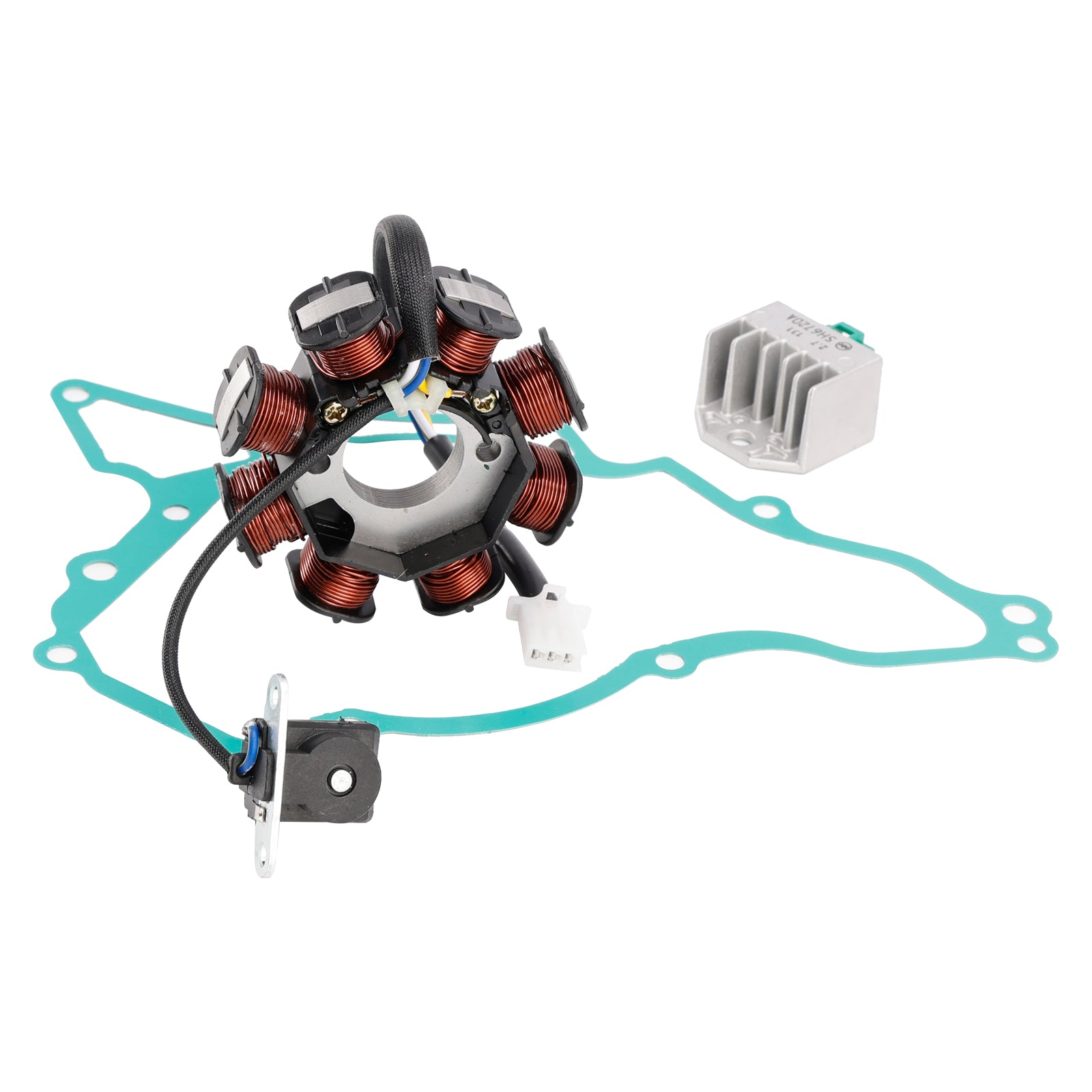 Stator Generator Regulator Rectifier Gasket For Kawasaki KL110 KSR110 2003-2008