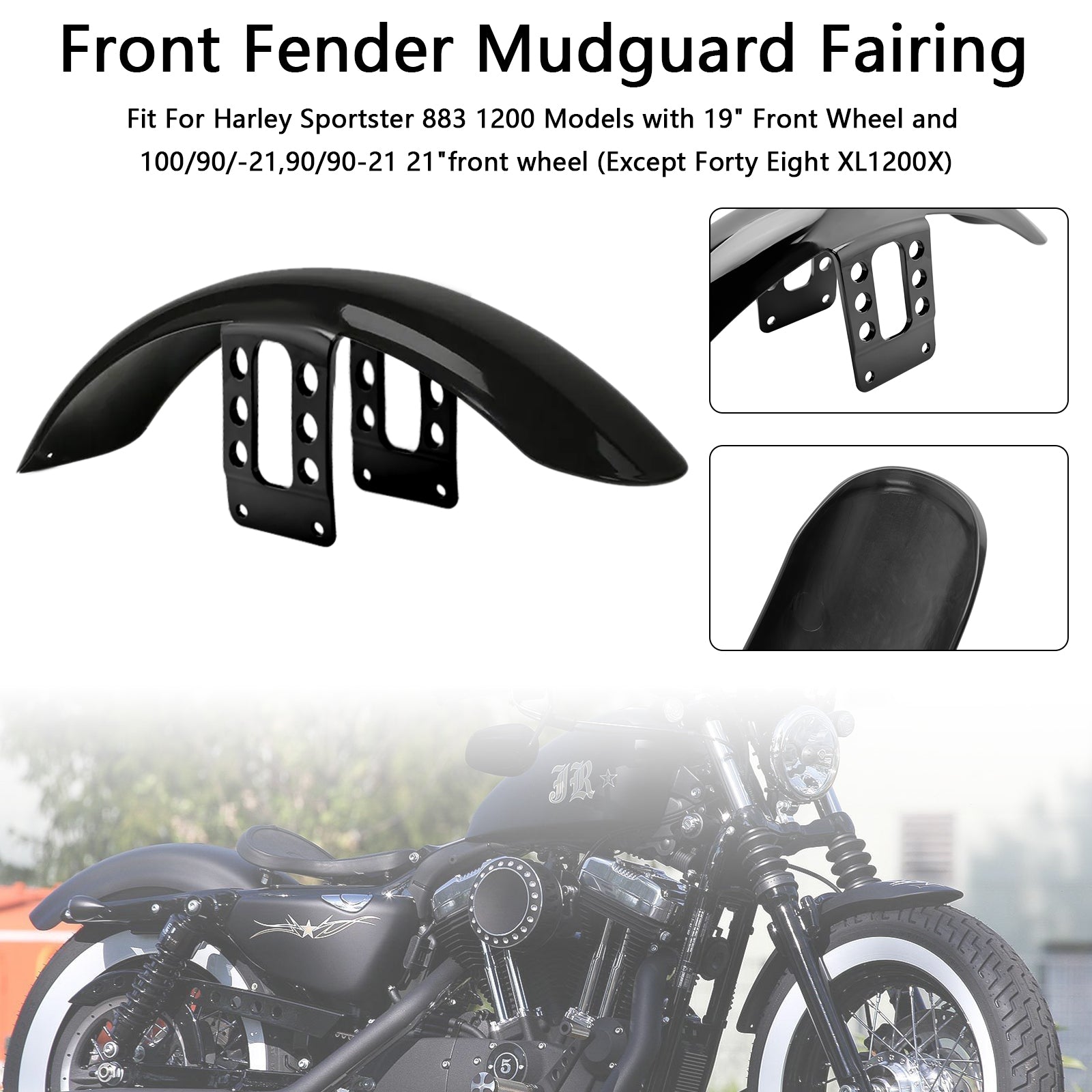 1988-Up Sportster 883 1200 High Front Fender Mudguard Fairing