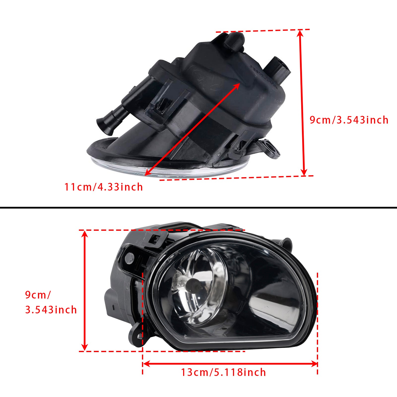 2004-2007 Audi A8 D3 Pair Side Front Bumper Fog Light 4E0941700A