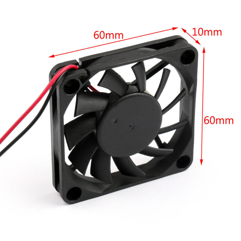 DC Brushless Cooling Fan 12V 0.18A 6010s 60x60x10mm 2 Pin CPU Computer Fan