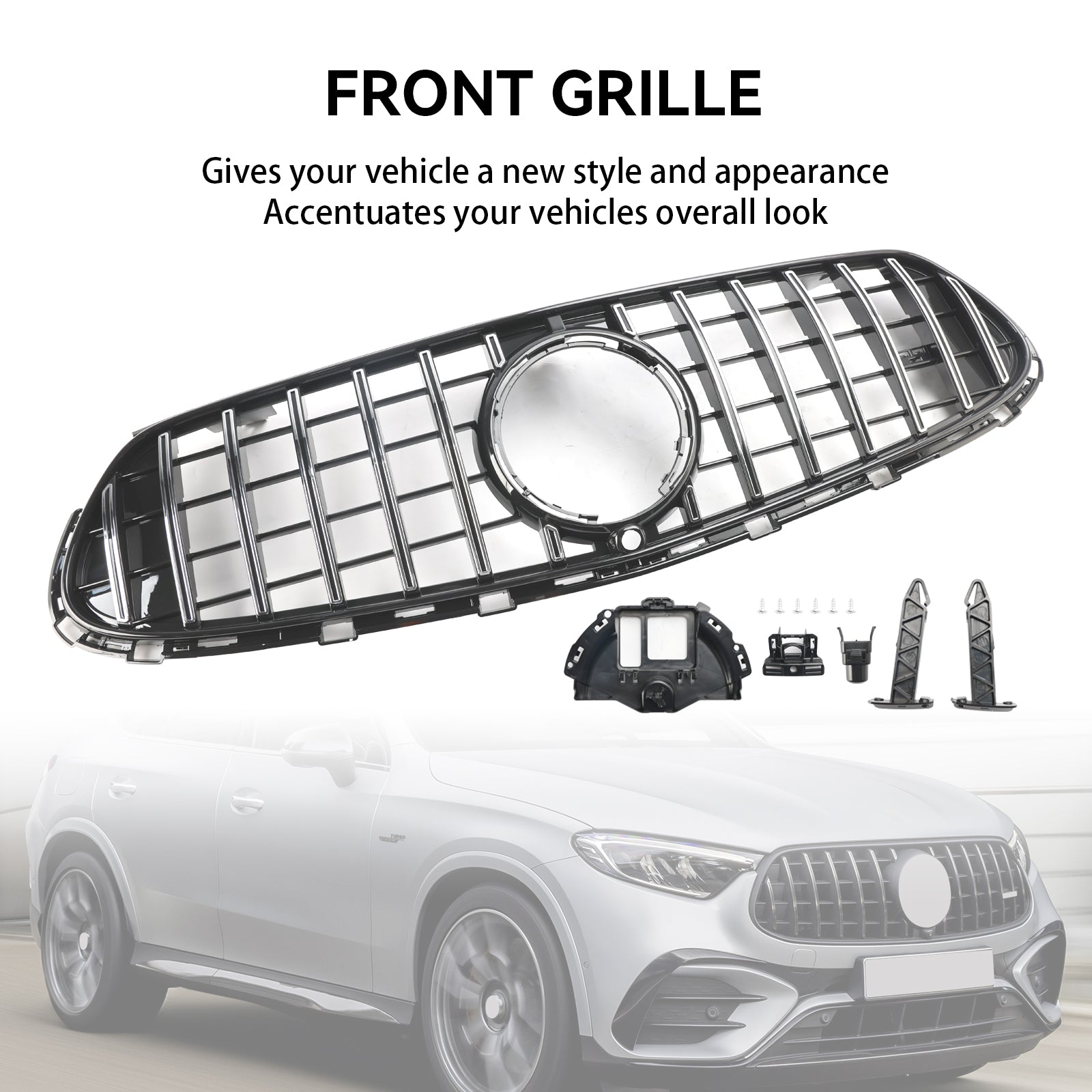 2022 2023 2024 Mercedes GLC X254 C254 met AMG-Line voorbumper bovenste grillrooster