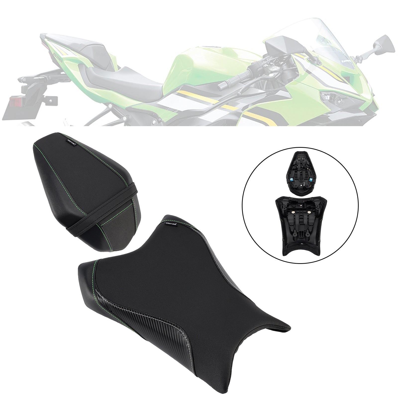 Lower Front W/ Rear Seat Driver Pillion Black2 For Bmw R1300Gs R 1300 Gs 24-25