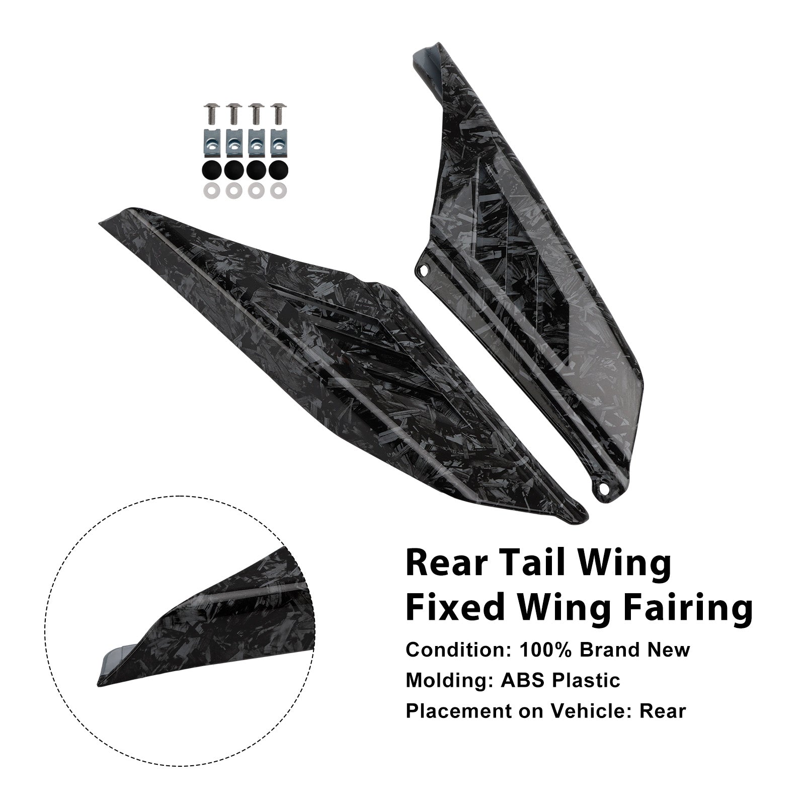 2023-2025 Kawasaki NINJA ZX-4R ZX-4RR Carénage d'aile arrière à aile fixe