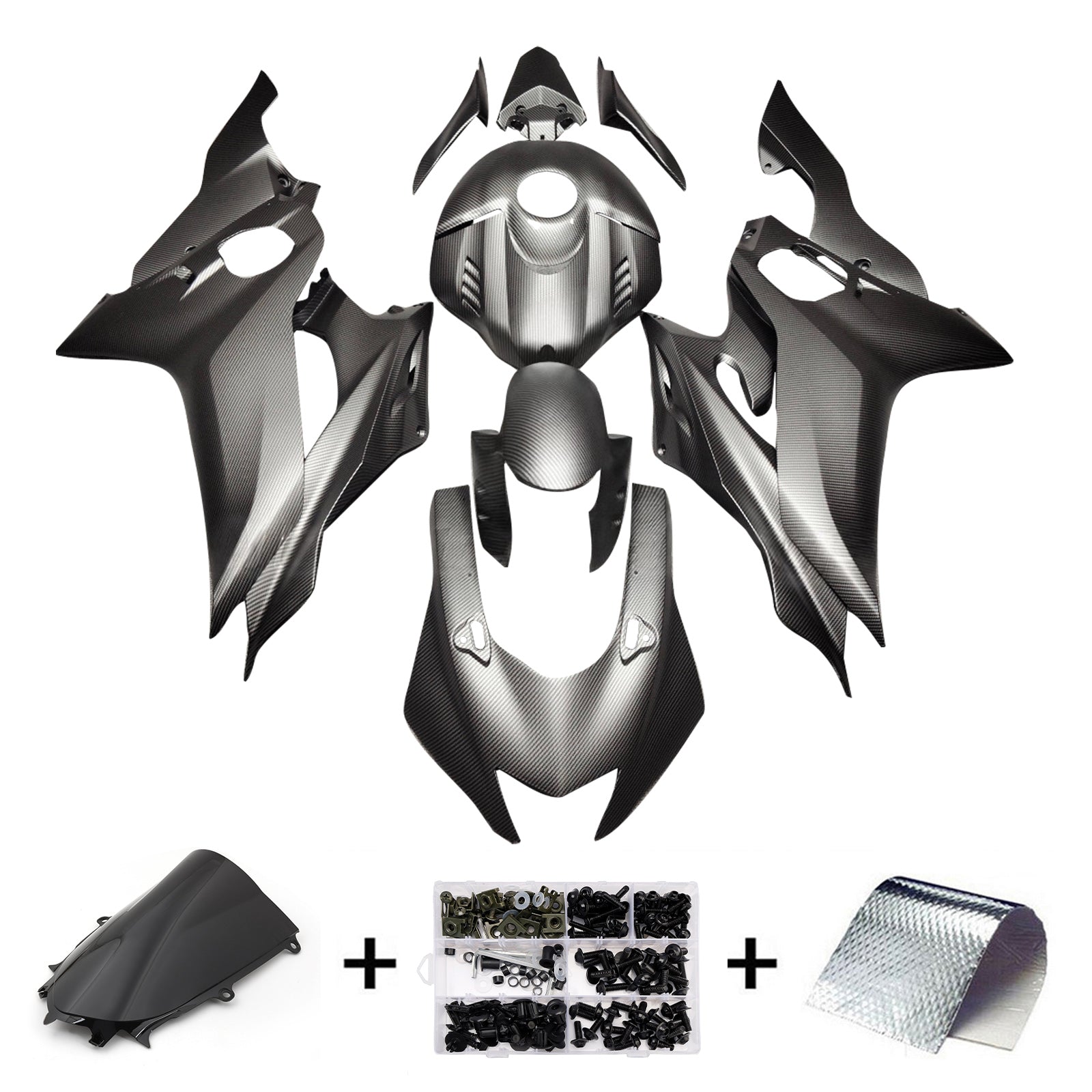 Kit de carenado de inyección, carrocería de plástico ABS apto para Yamaha YZF-R6 2017-2023