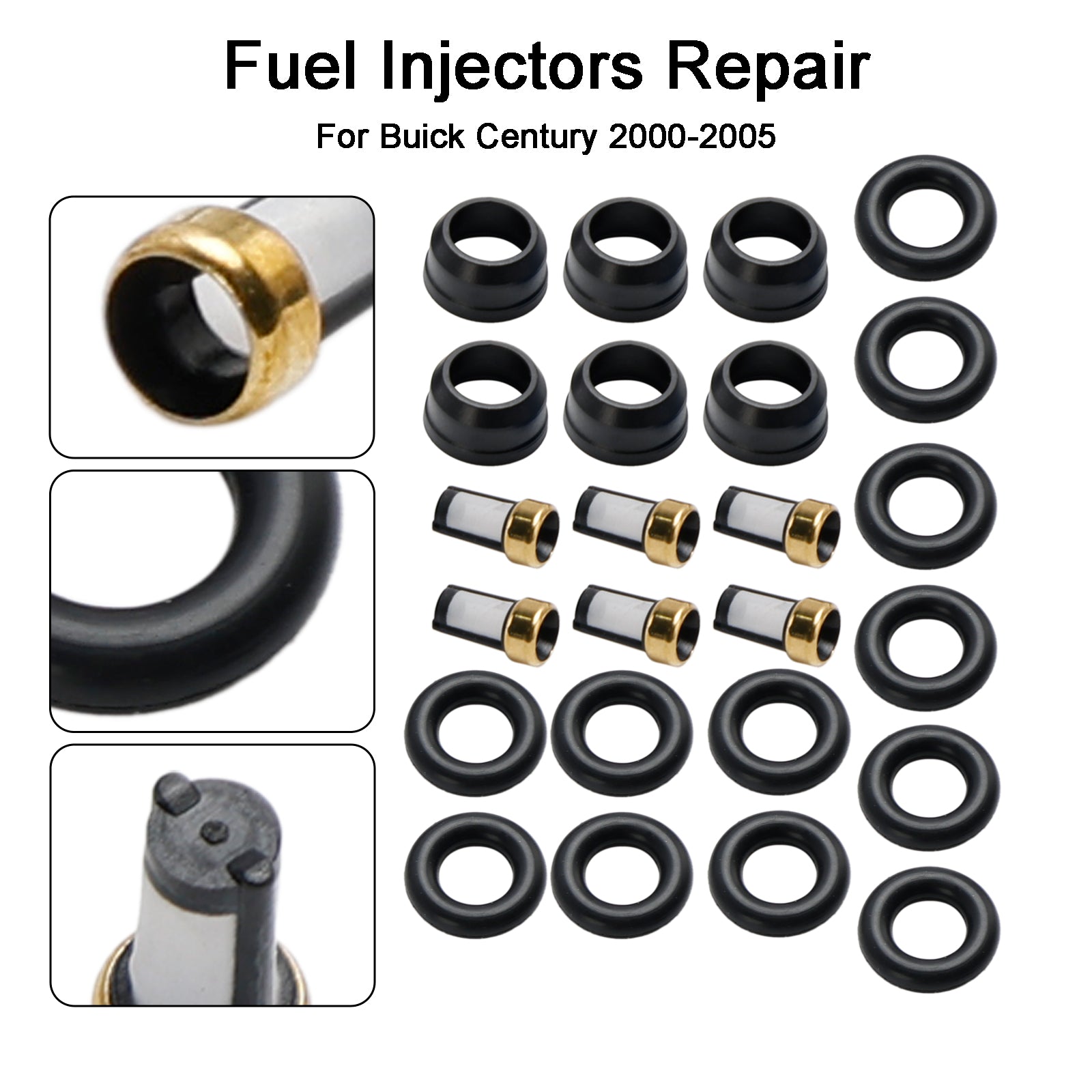 6PCS Fuel Injector Repair Kit O-Rings FJ318 Fit Buick Fit Chevy Fit Pontiac