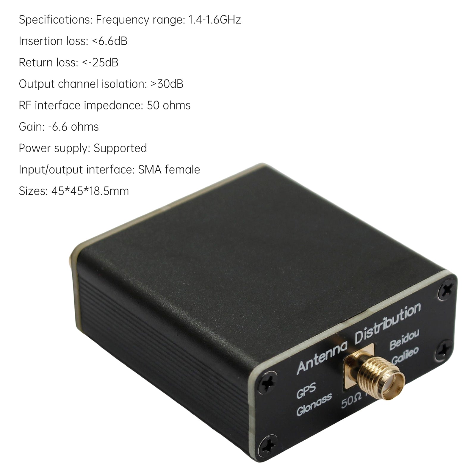 GPS  GLONASS 1-to-4 Navigation Signal Antenna Antenna Splitter Power Splitter