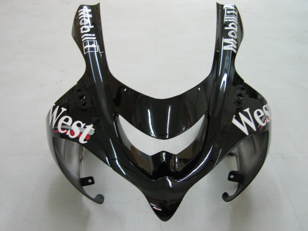 2004-2005 Kawasaki ZX 10R Noir Blanc West Racing Carénages Générique