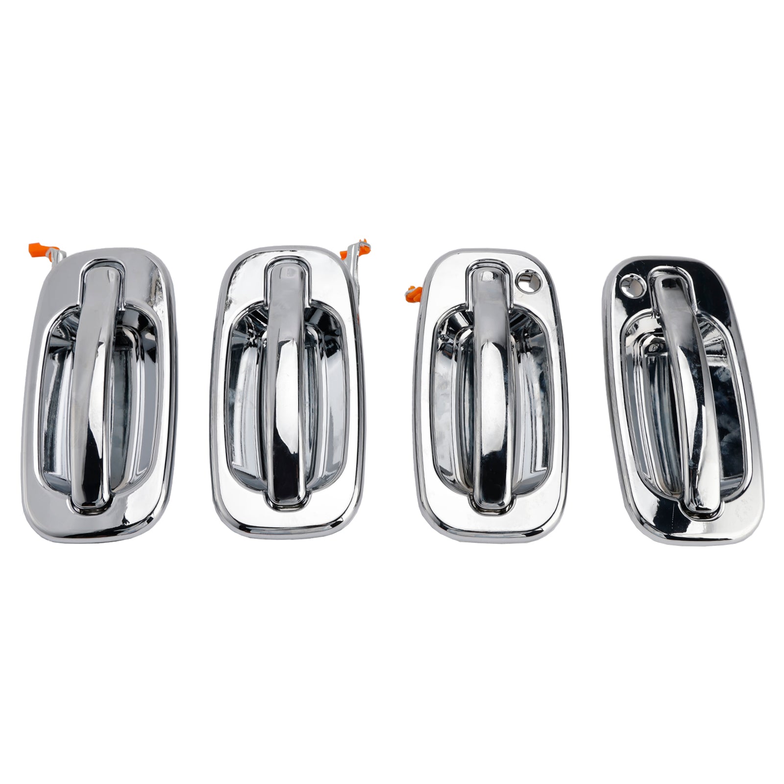 4PCs Front Exterior Door Handle Set Chrome For Chevy GMC Silverado 99-06