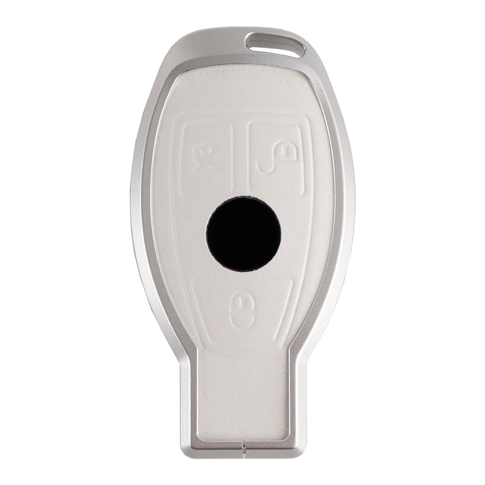 Étui blanc pour clé de voiture TPU en alliage de cuir et d'aluminium, housse pour Benz GLC GLK CLS