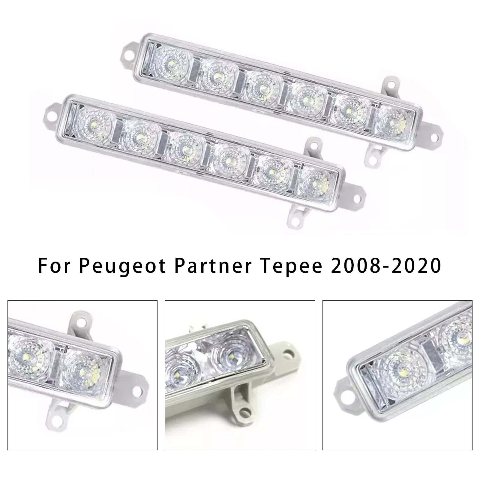 Pár LED denné hmlové svetlo pre Citroen C3 Berlingo Peugeot 9802795580