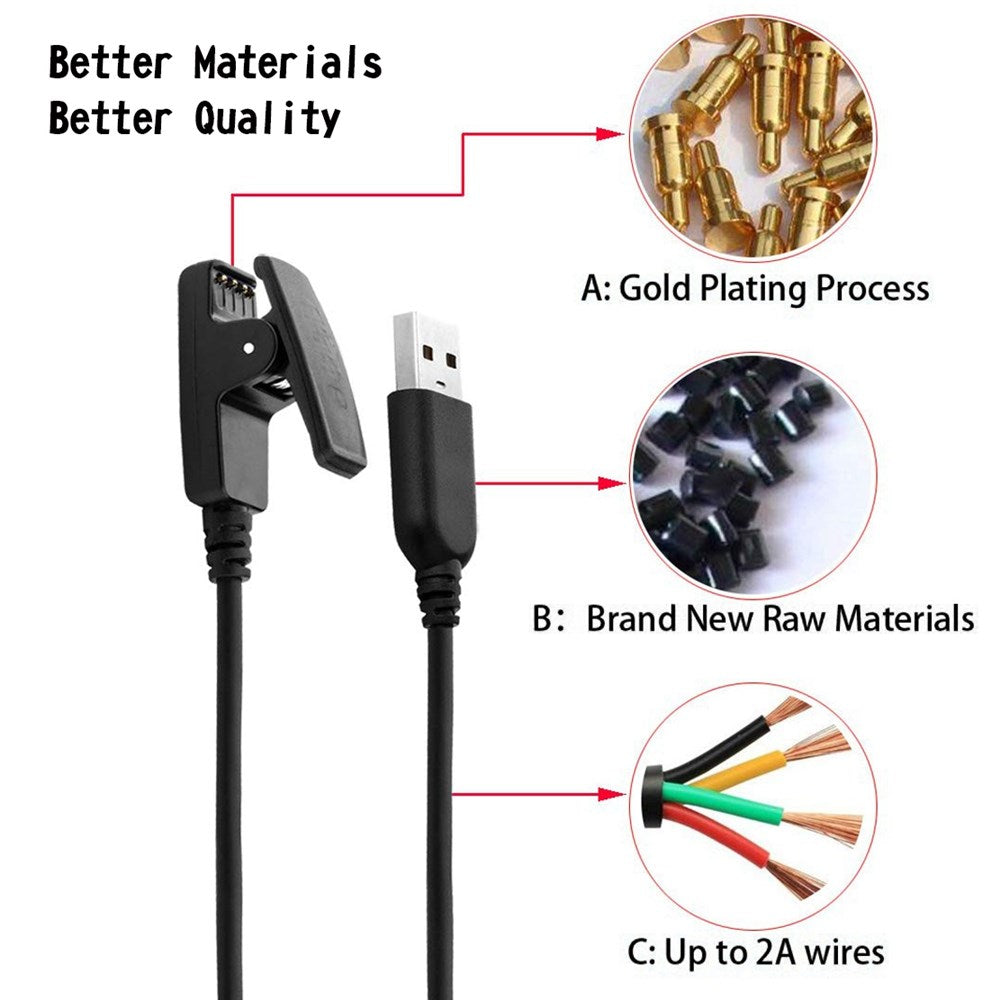 Ancable Charging Cable for Garmin Forerunner 235, Garmin Watch Charger for Lily Forerunner 35 35J 230 235 630 645 Music 735XT, Approach G10 S20, Vivomove HR, ForeAthlete 35J