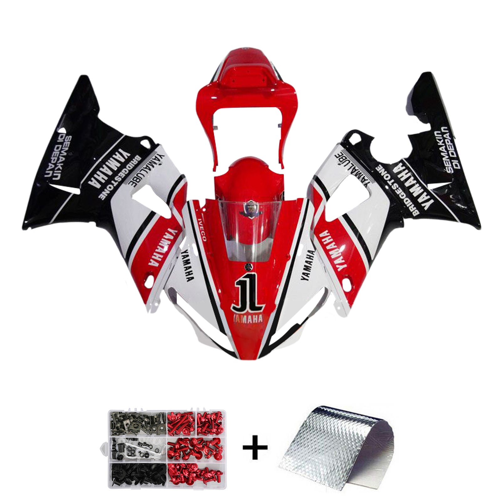 2000-2001 Yamaha YZF 1000 R1 Kit de carénage d'injection carrosserie plastique ABS