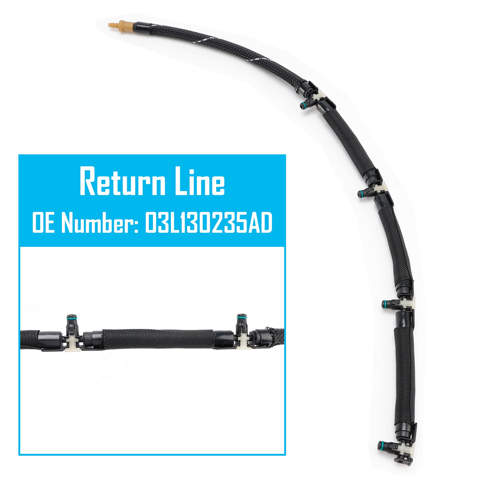 Returledning Läckage Oljeslang Läckage Bränsle 03L130235AD För Audi Seat VW Passat 2.0 TDI
