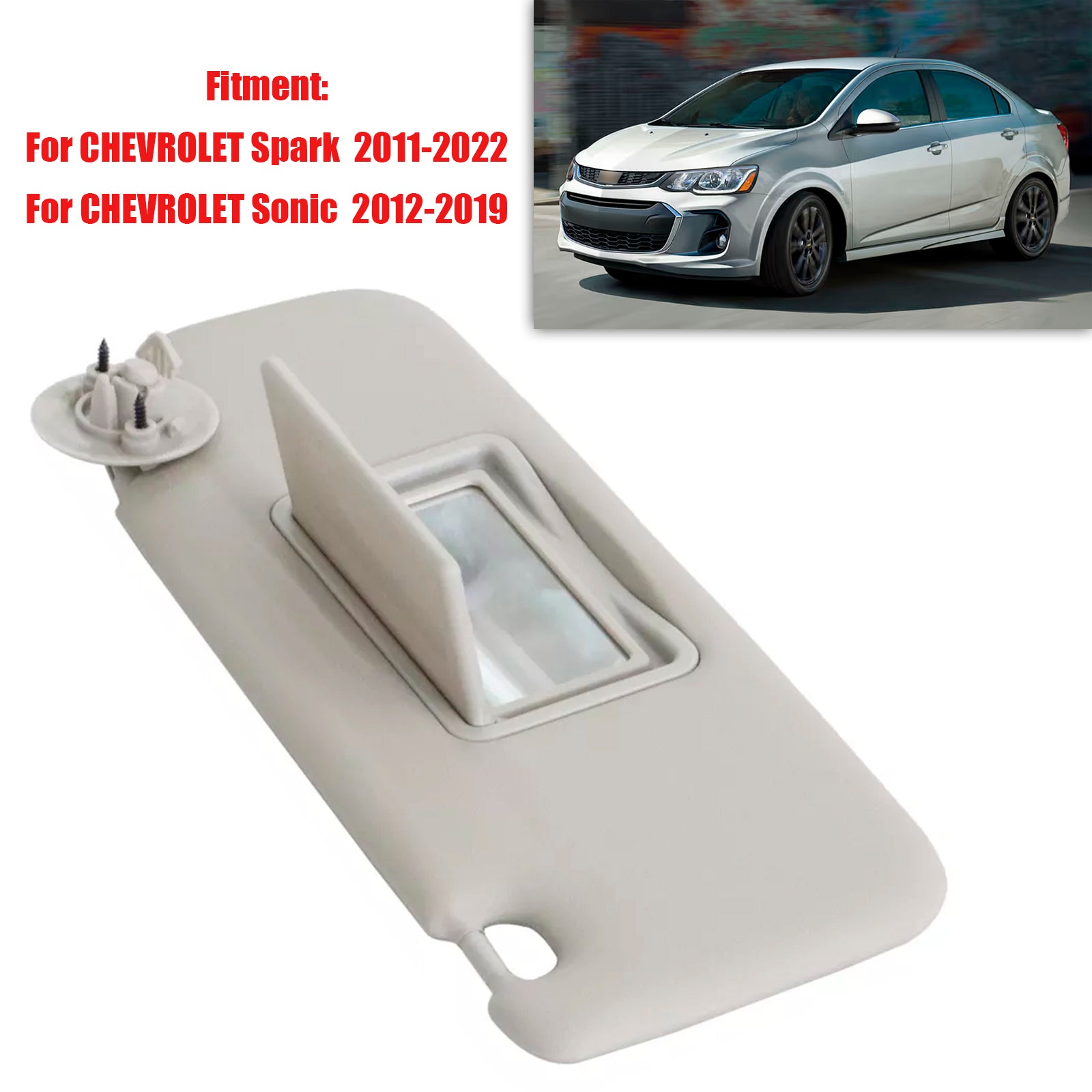 Grå höger solskydd 42478249 för Chevrolet Sonic 2012-2019