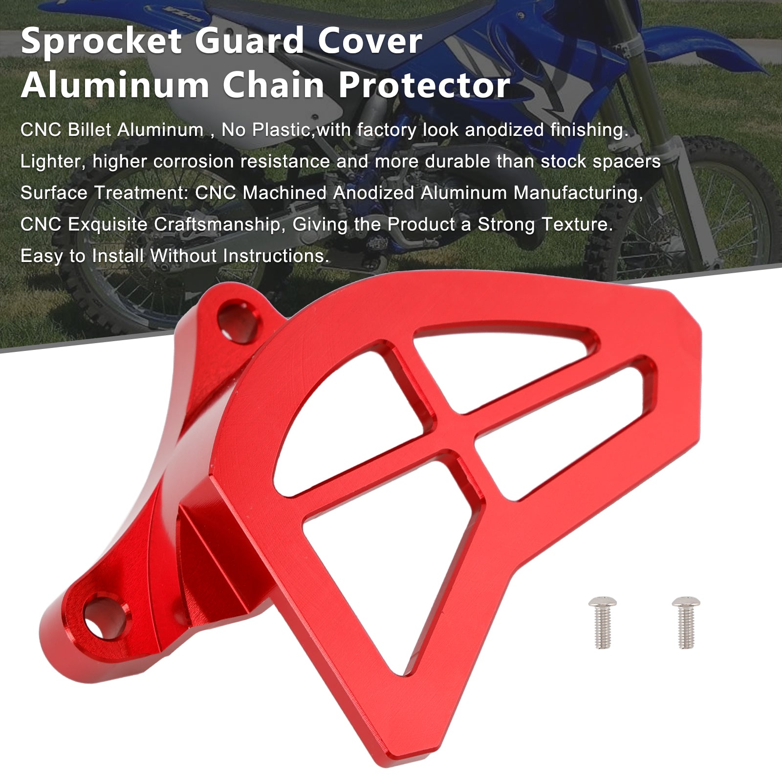 1993-2004 Yamaha YZ125 Couvre-pignon Couverture de la chaîne en aluminium Protecteur