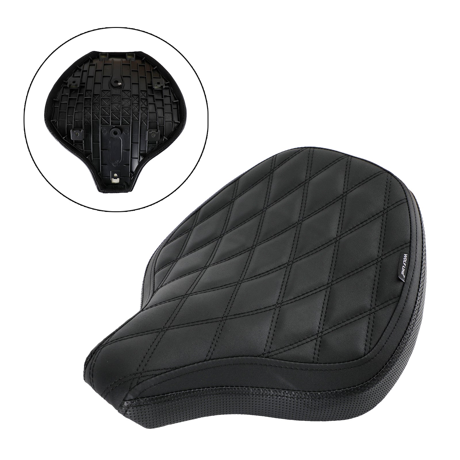 Front Raider Seat Driver Cushion Pu Diamond For Tr Bobber 17-22 2019 2020 2021 Brown