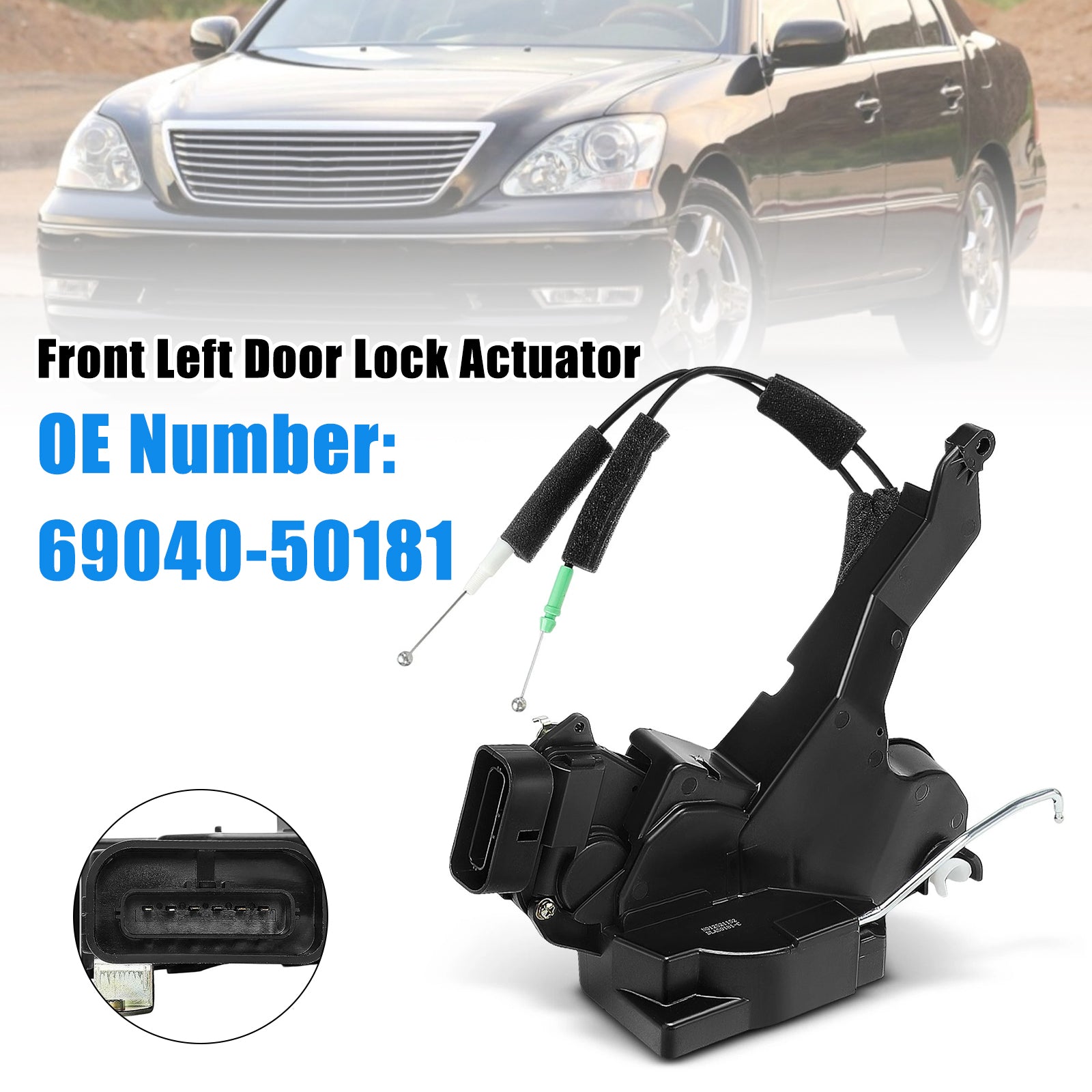 Front Left Door Lock Actuator 69040-50181 for Lexus LS430 2001-2006 Sedan 4-Door