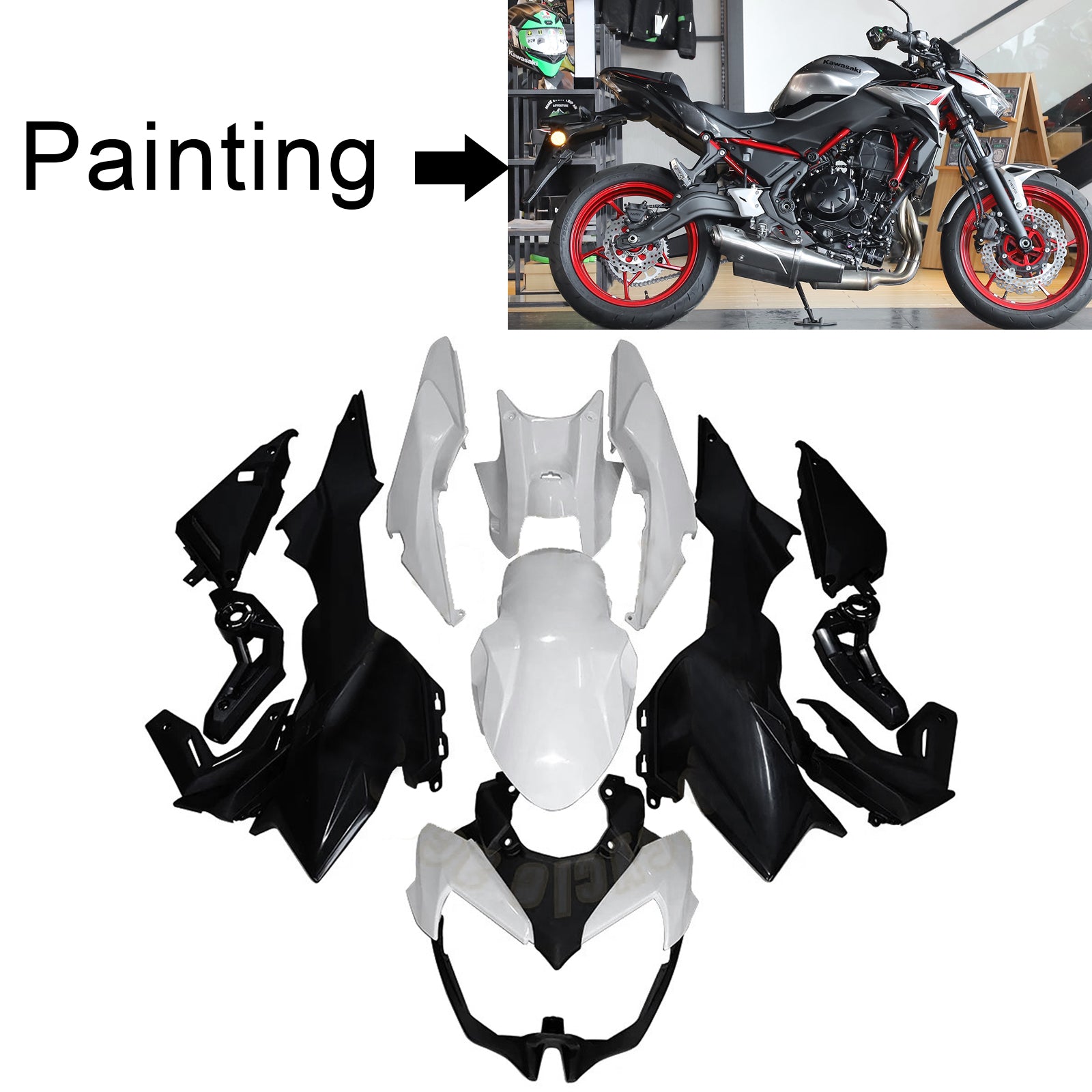 2020-2023 Kawasaki Z650 Injection Fairing Kit Bodywork Plastic ABS