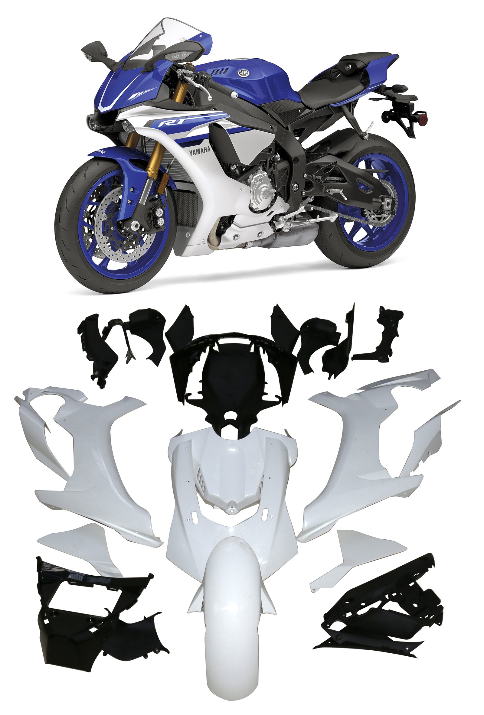 2015-2019 Yamaha YZF 1000 R1 Injectiekuipset Carrosserie Kunststof ABS