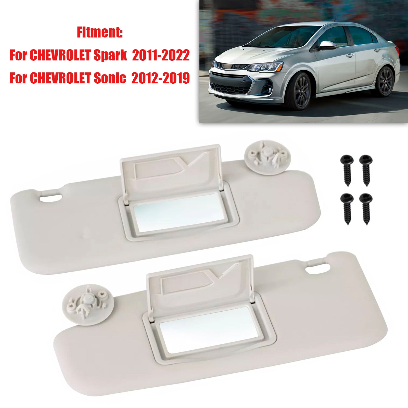 2 st grå solskydd vänster & Höger 42478247 42478249 För Nissan Altima 2013-2018