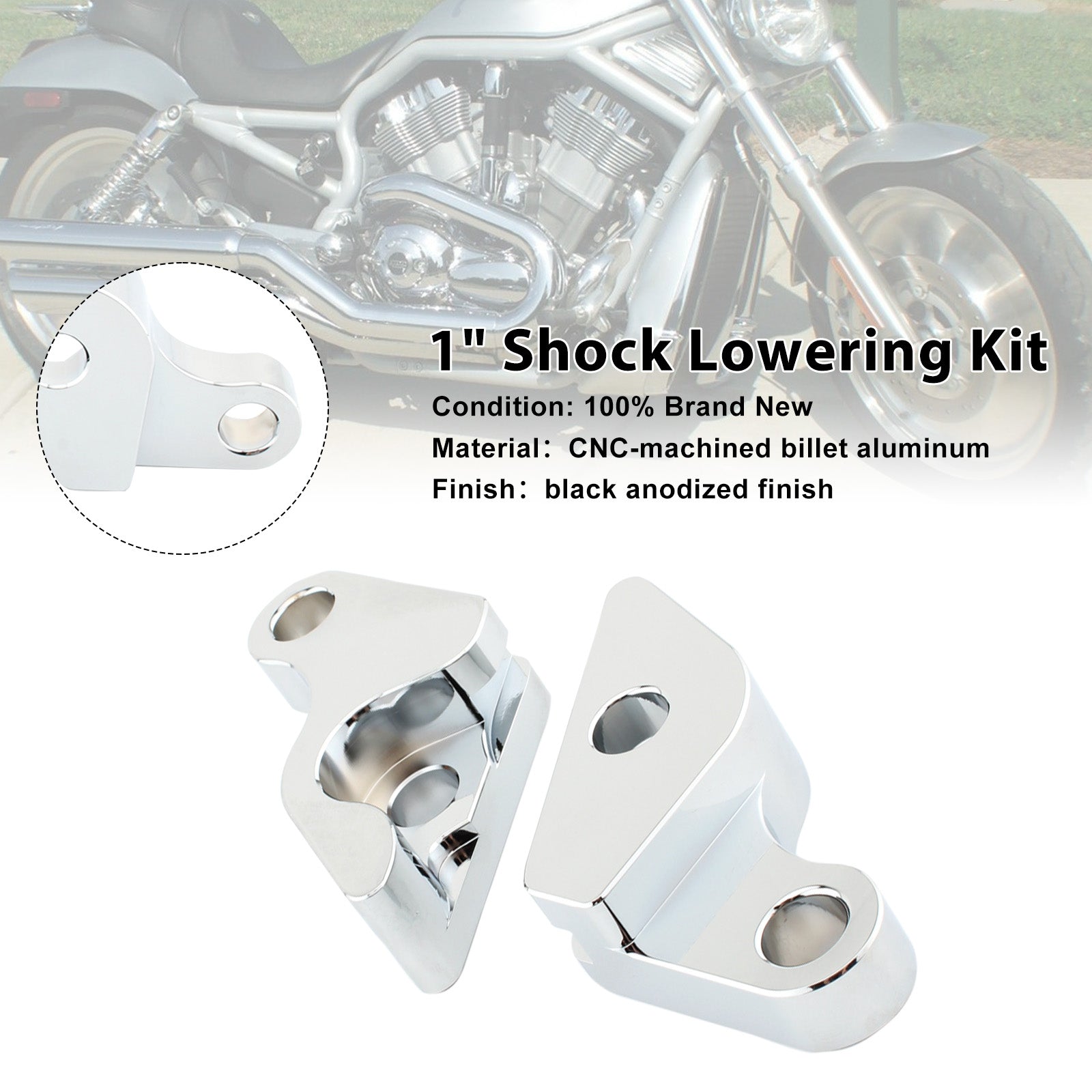 2007-2017HARLEY VRSC V-ROD  1" Shock Lowering Kit