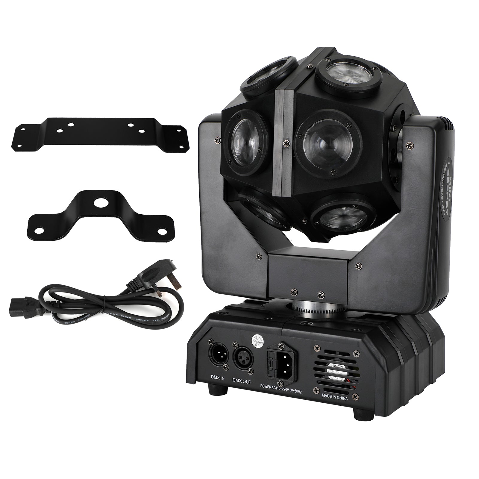 200W Moving Head 12 LED Roterande Beam Scenljus RGBW DJ Disco Party DMX UK