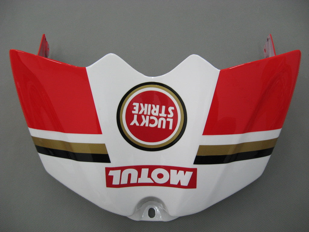 2007-2008 Yamaha YZF-R1 Blanc Rouge Lucky Strike Racing Carénages Amotopart Carénages des douanes