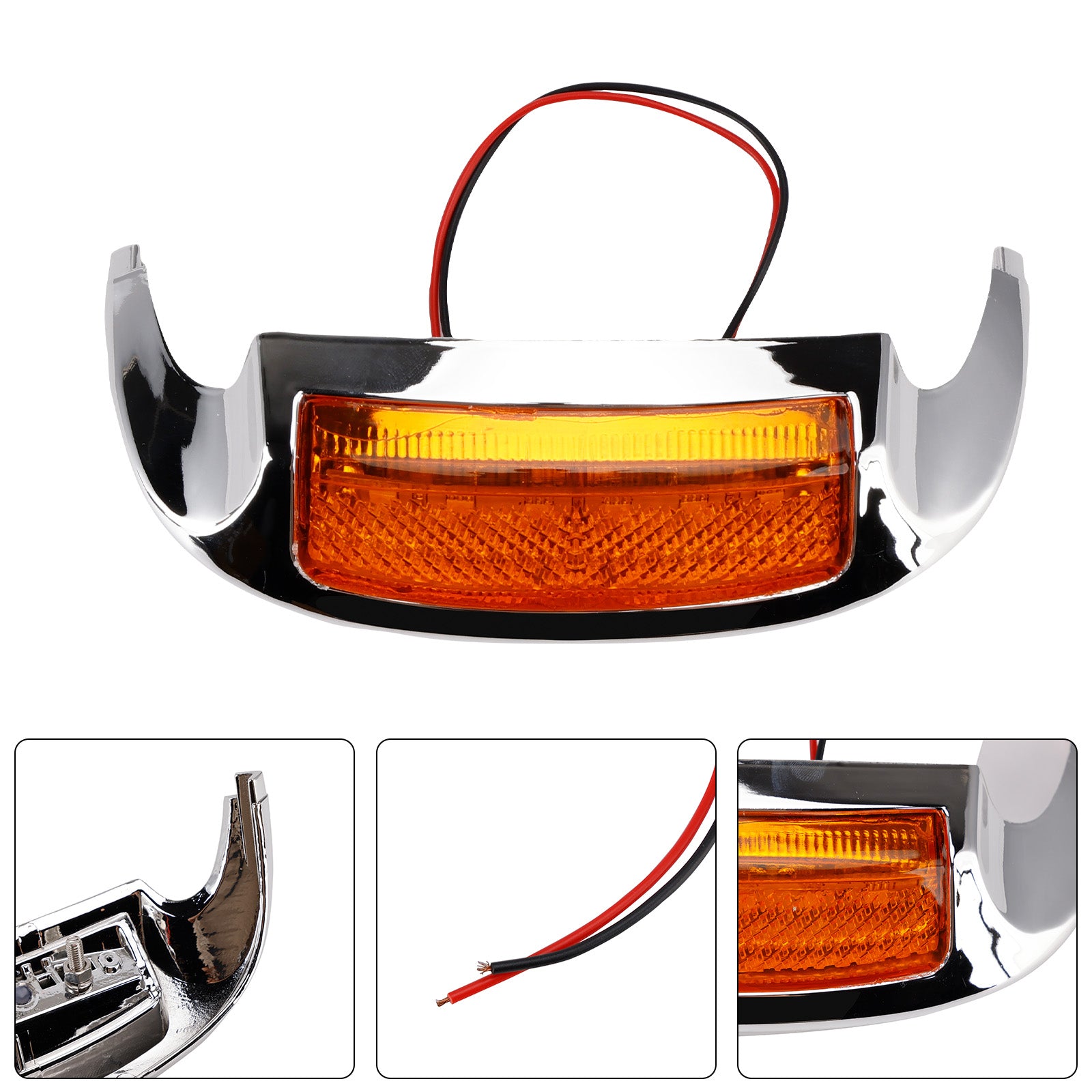 Front Fender Tip LED Lens Fit For Electra Glide Ultra Limited Low 2014-2023
