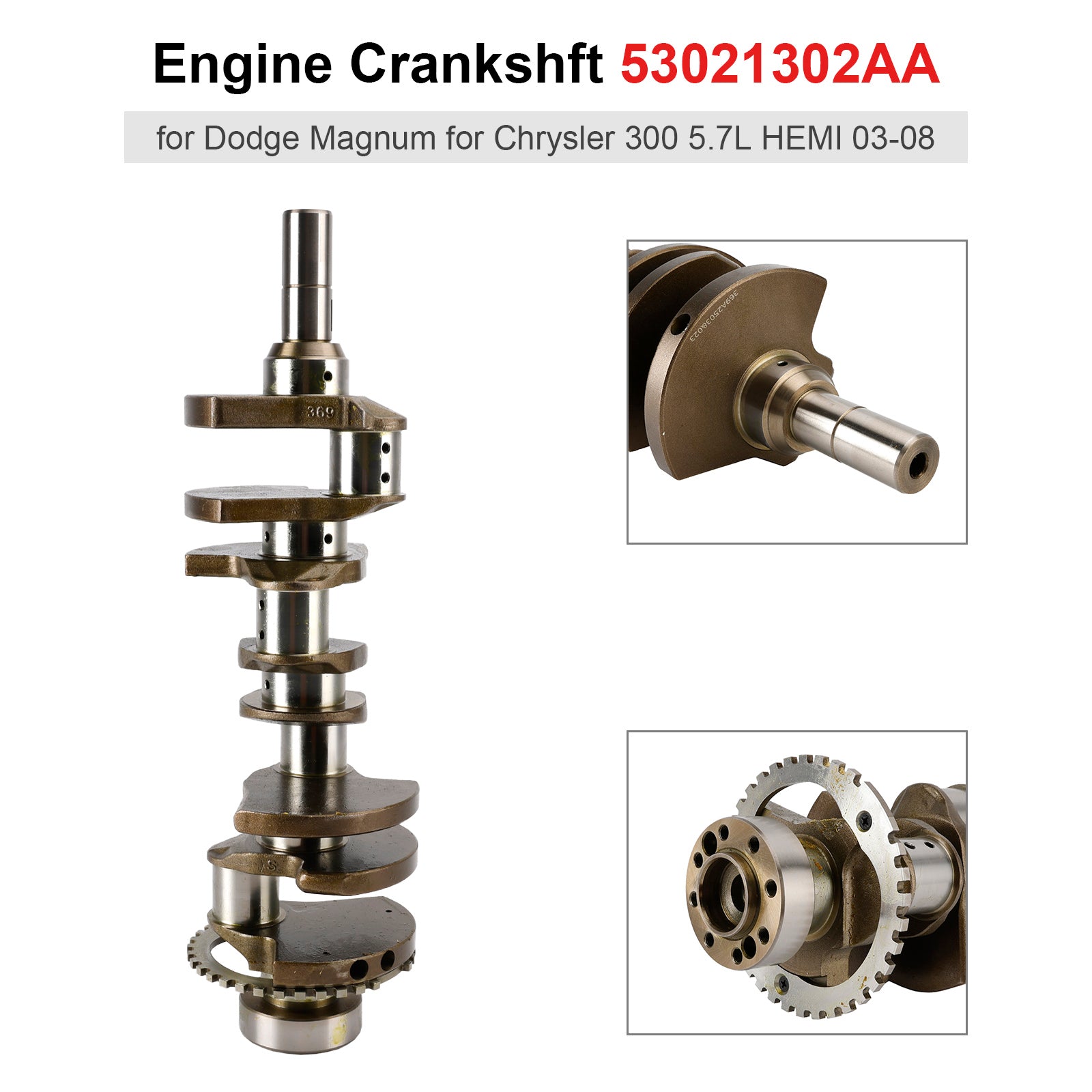 2007-2008 Chrysler Aspen 5.7L Motor Crankshft 53021302AA 53021300AD